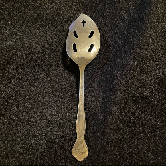 JELLY SERVER Silverplate Pierced 1907 NORMA National Silver Co Flatware Serving - Picture 3 of 5